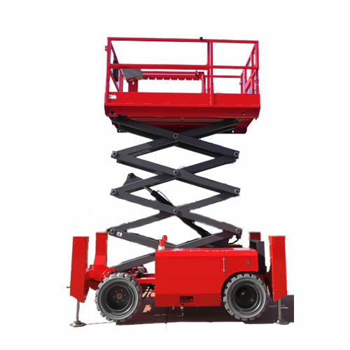 冠航牌電動自行走越野剪叉式高空作業(yè)平臺